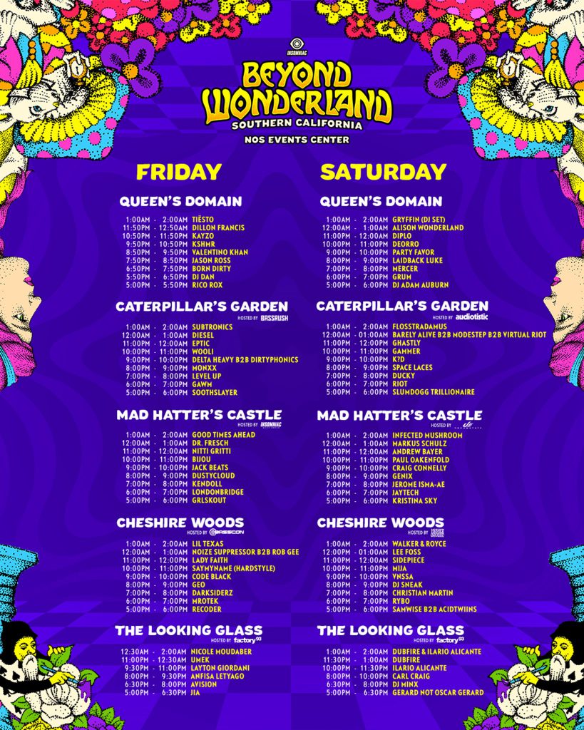 Beyond Wonderland SoCal 2021 Set Times, Map, and More