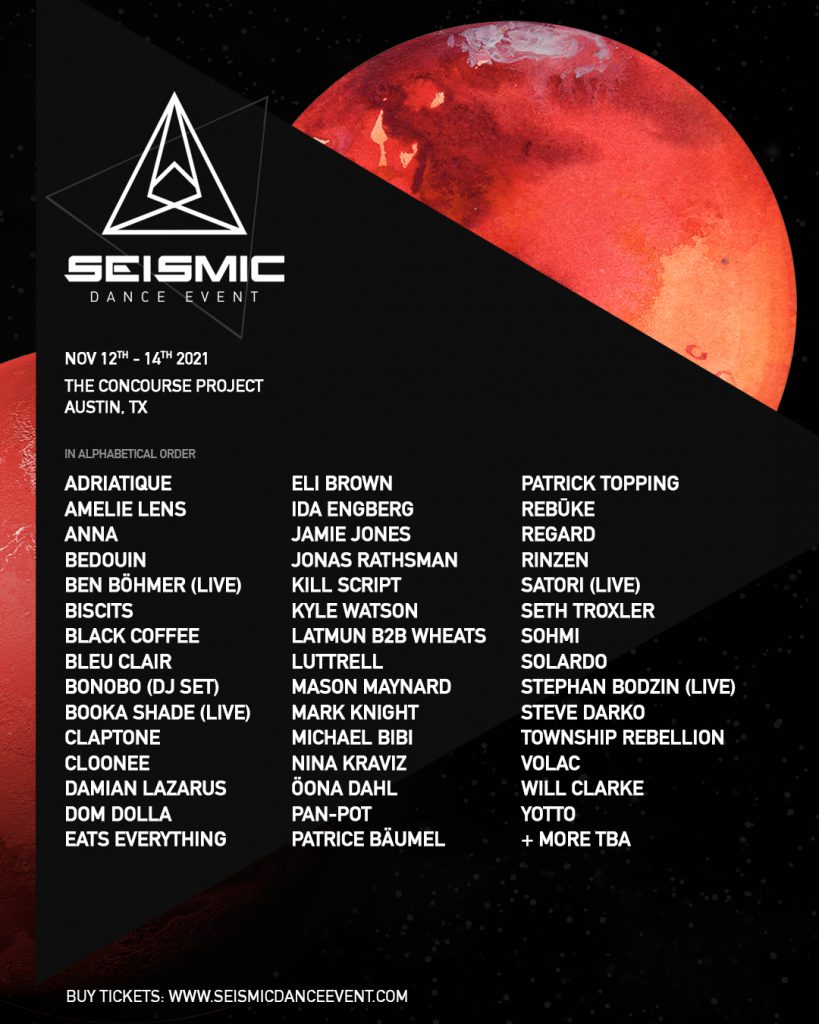 Seismic Dance Event 4.0 Lineup