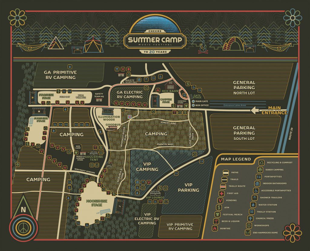 Summer Camp Music Festival 2021 Map