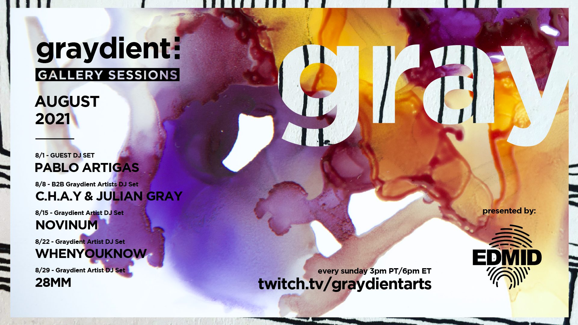 Graydient Collective Gallery Sessions August Lineup