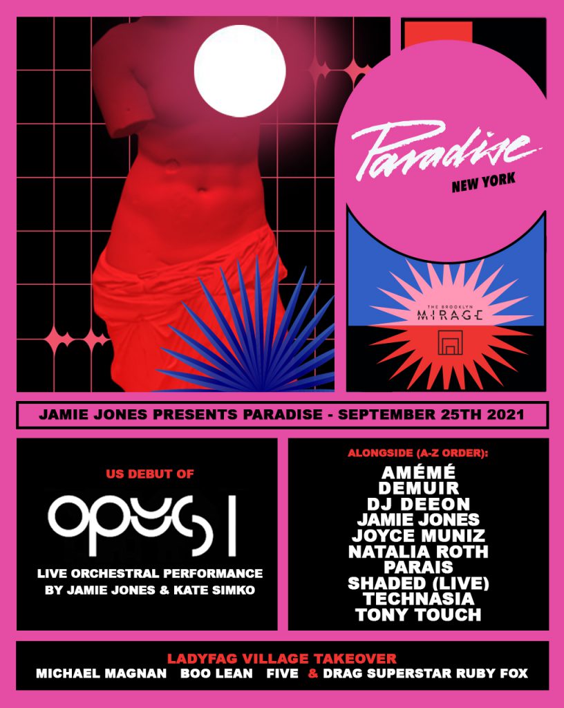 Jamie Jones Presents Paradise New York 2021 - Lineup