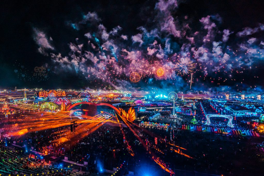 EDC Las Vegas 2021 Fireworks and Drone Show