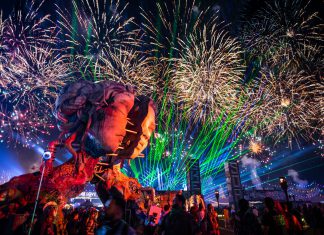 EDC Las Vegas 2021 Art with Fireworks
