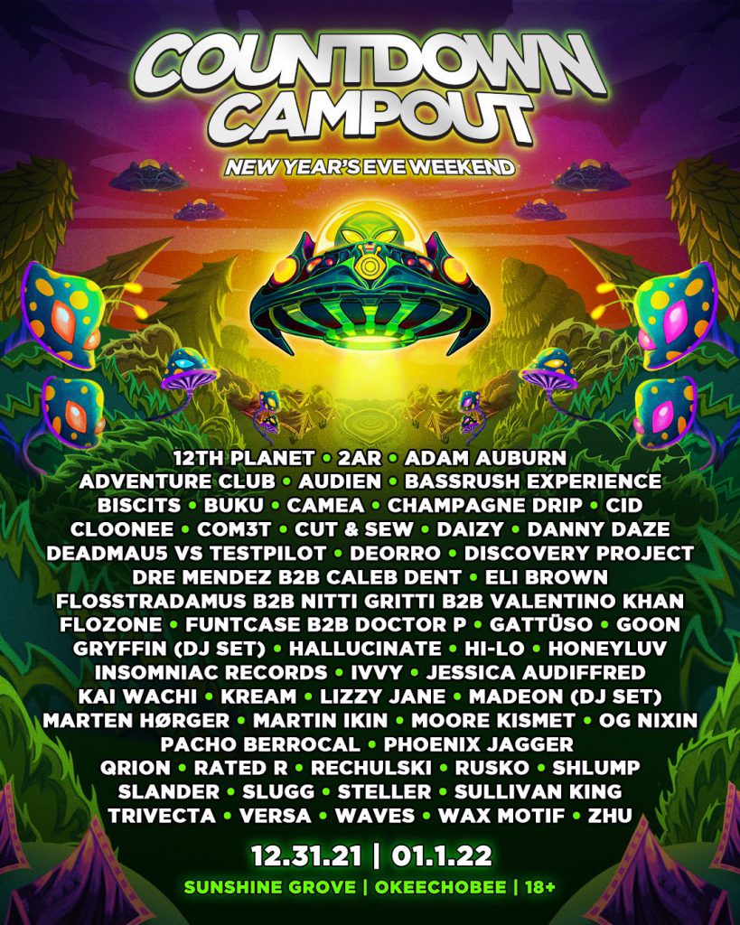 Countdown Campout New Year's Eve Weekend - Lineup
