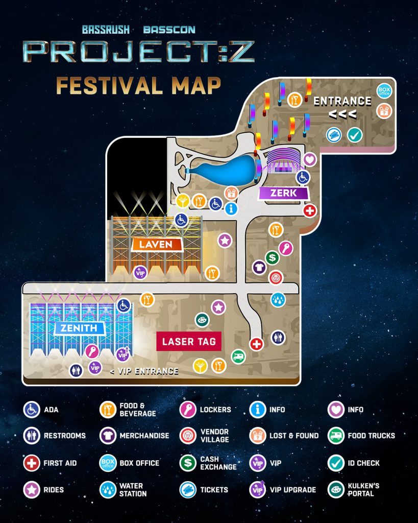 Project Z 2021 Festival Map