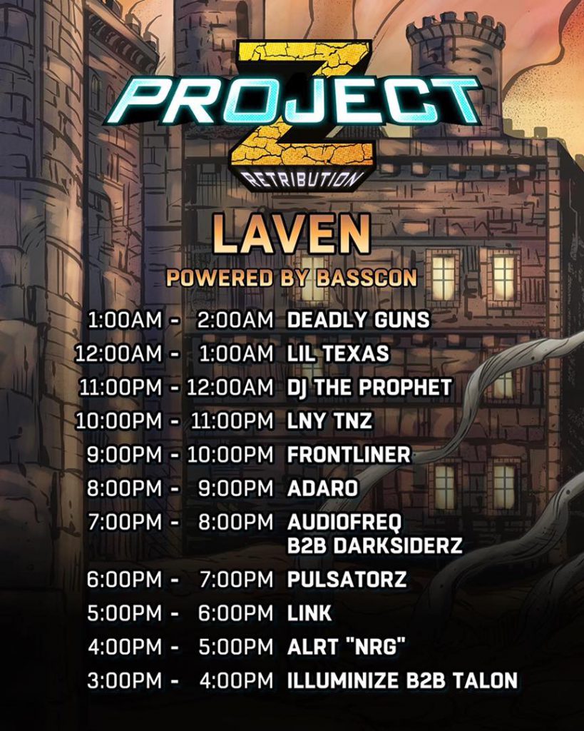 Project Z 2021 Set Times - Laven Stage