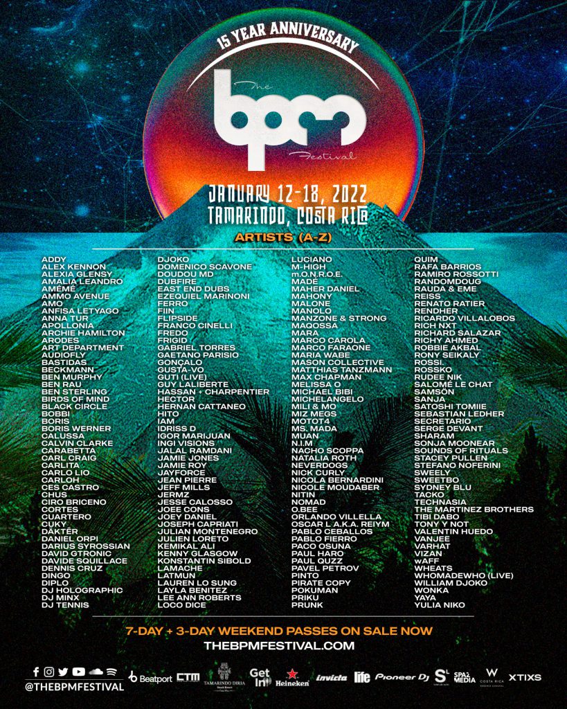 The BPM Festival Costa Rica 2022 Lineup