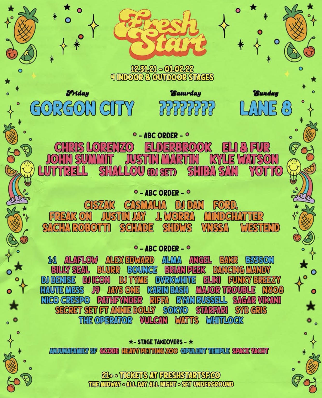 Fresh Start 2022 Announces Phase 2 Lineup 