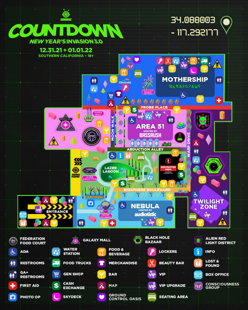 Countdown NYE 2021 Festival Map