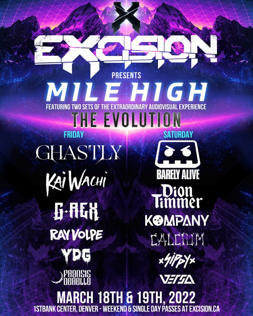 Excision Mile High 2022 Lineup