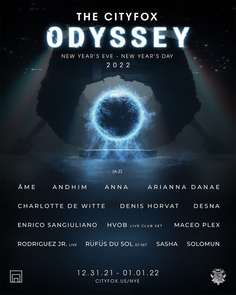 The Cityfox Odyssey NYE + NYD 2022 - Lineup