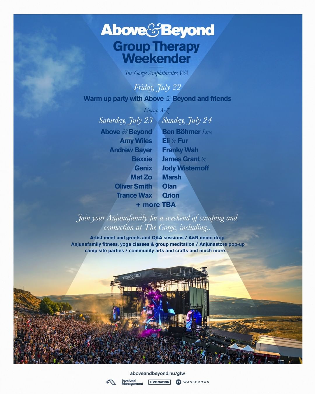 Above & Beyond Releases Initial Lineup for Group Therapy Weekender 2022