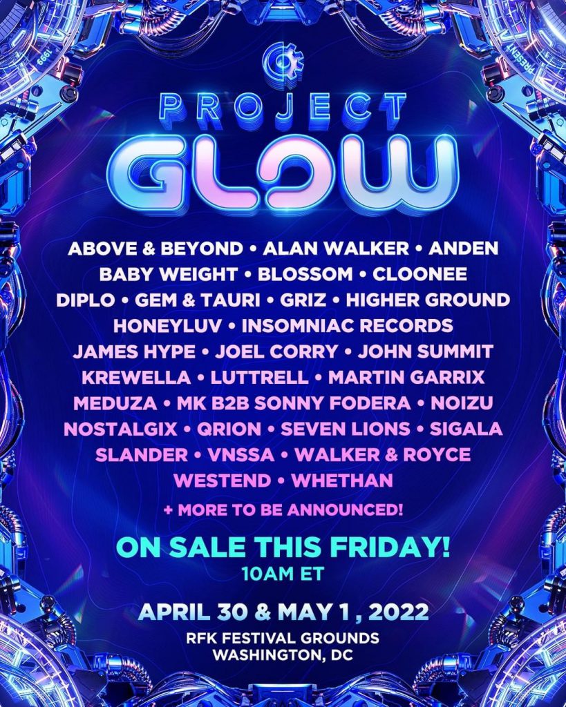 Insomniac presents - Project GLOW - lineup