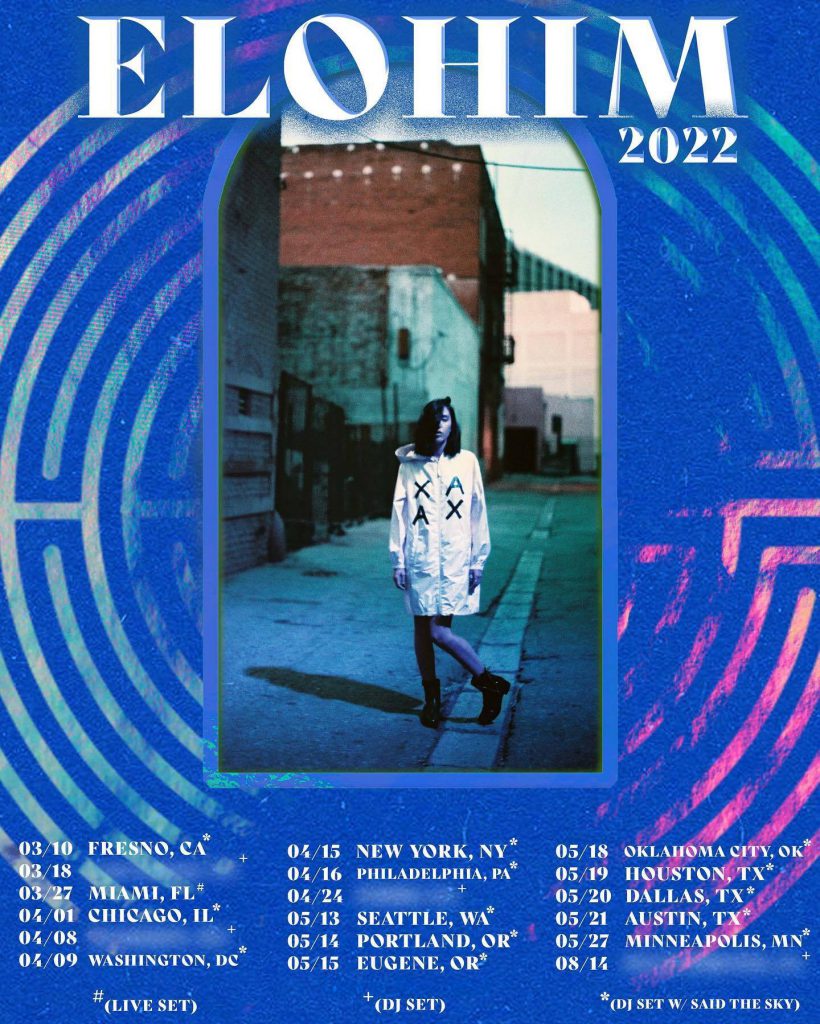 Elohim 2022 Tour Poster