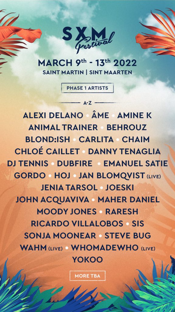 SXM Festival 2022 - Phase One Lineup