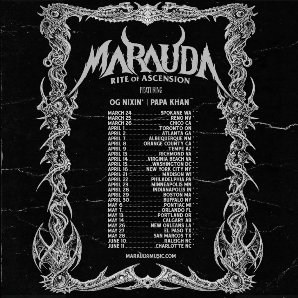 Marauda's Rite of Ascension Tour - Dates
