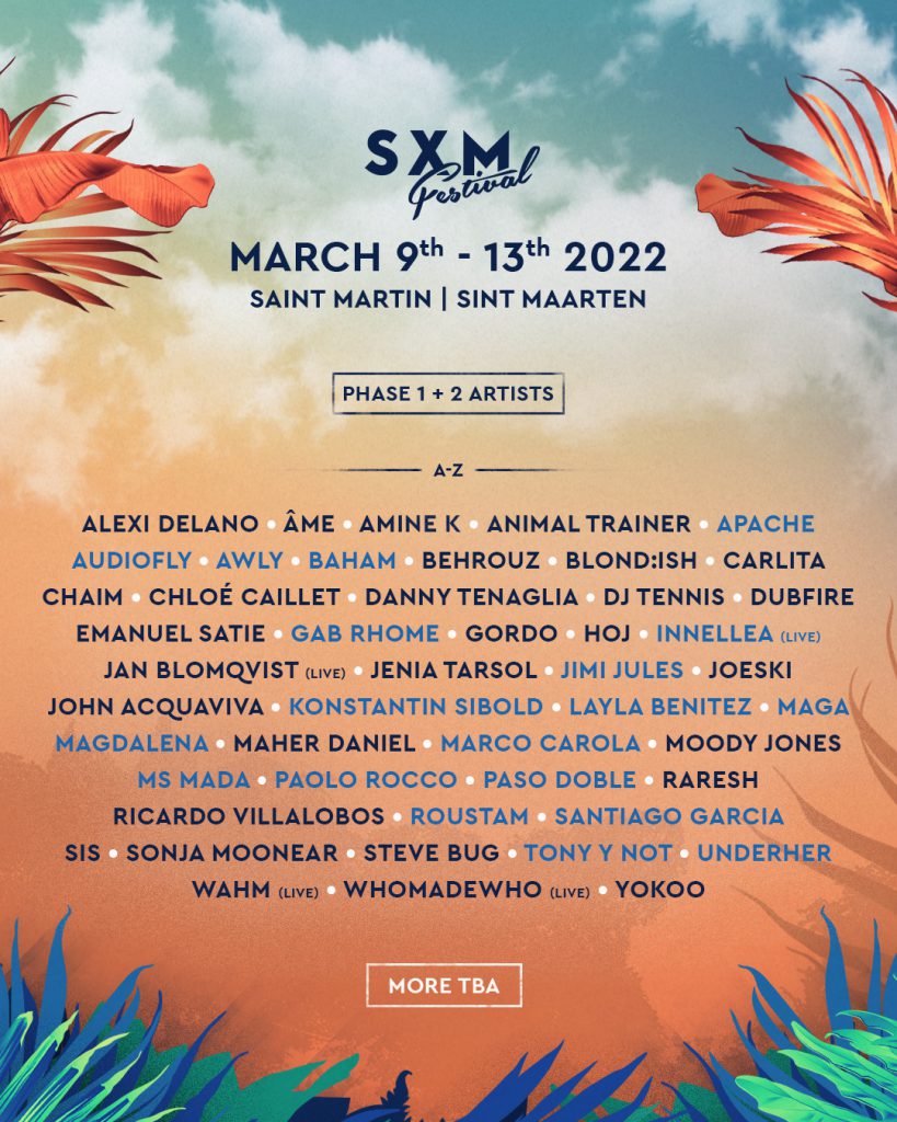 SXM Festival 2022 Phase 2 Lineup