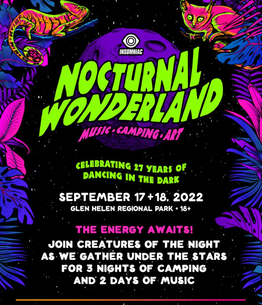 Nocturnal Wonderland 2022 Dates