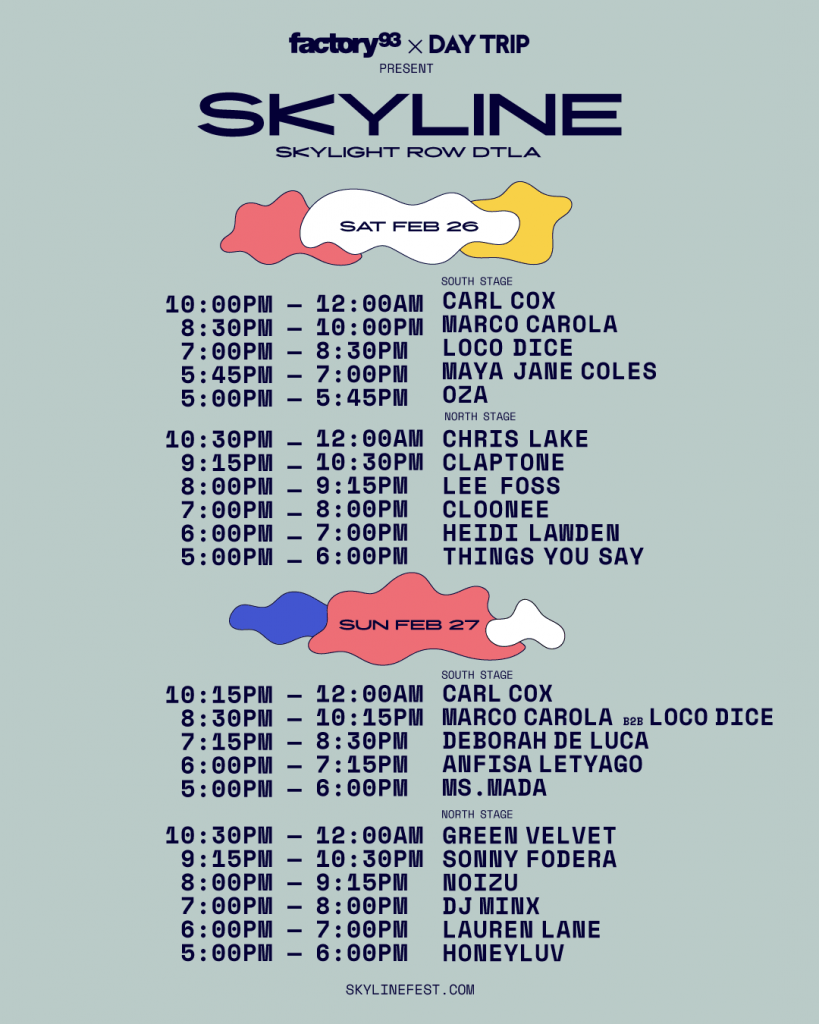 Skyline Festival 2022 Set Times