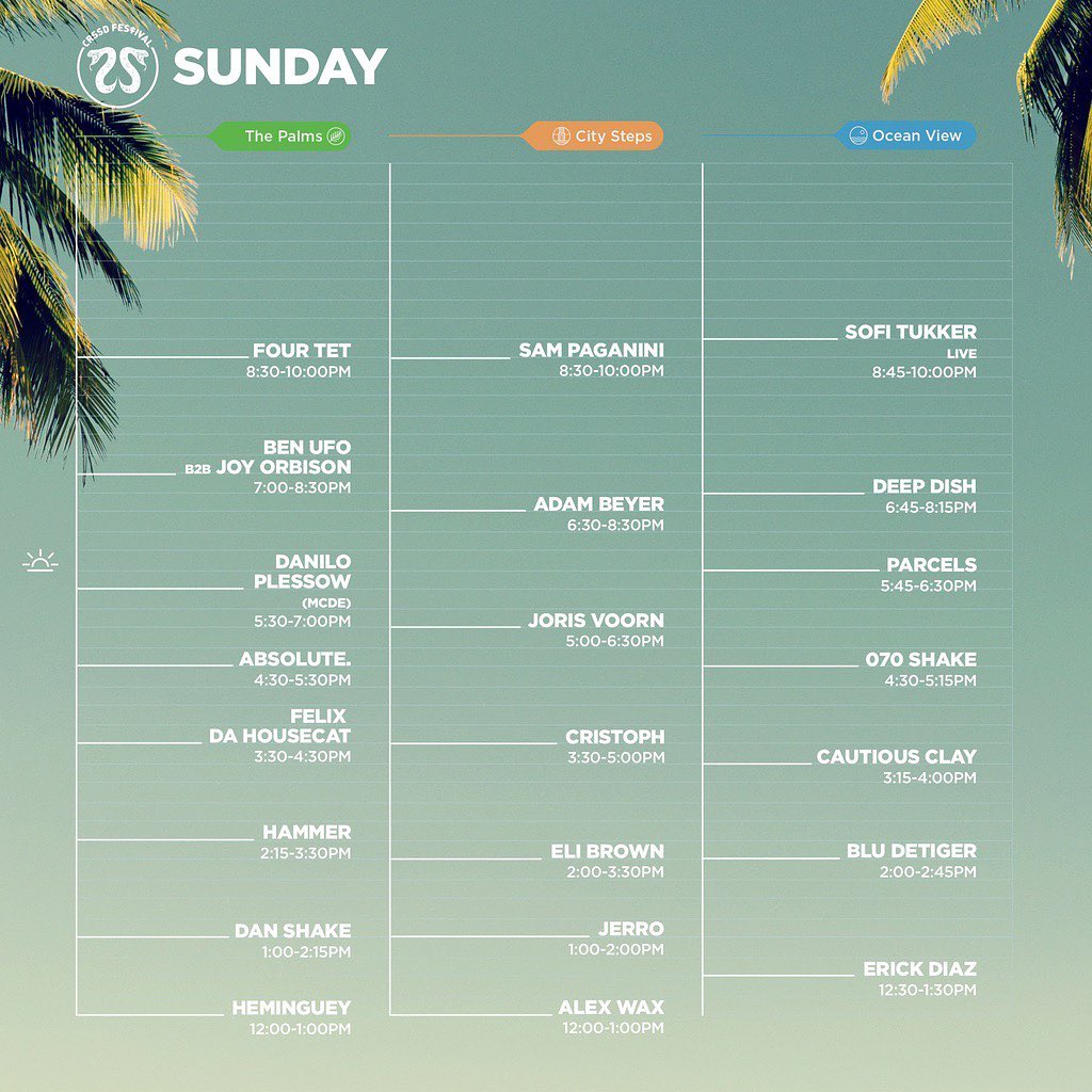 CRSSD Festival Spring 2022 Fixed schedules and essential information