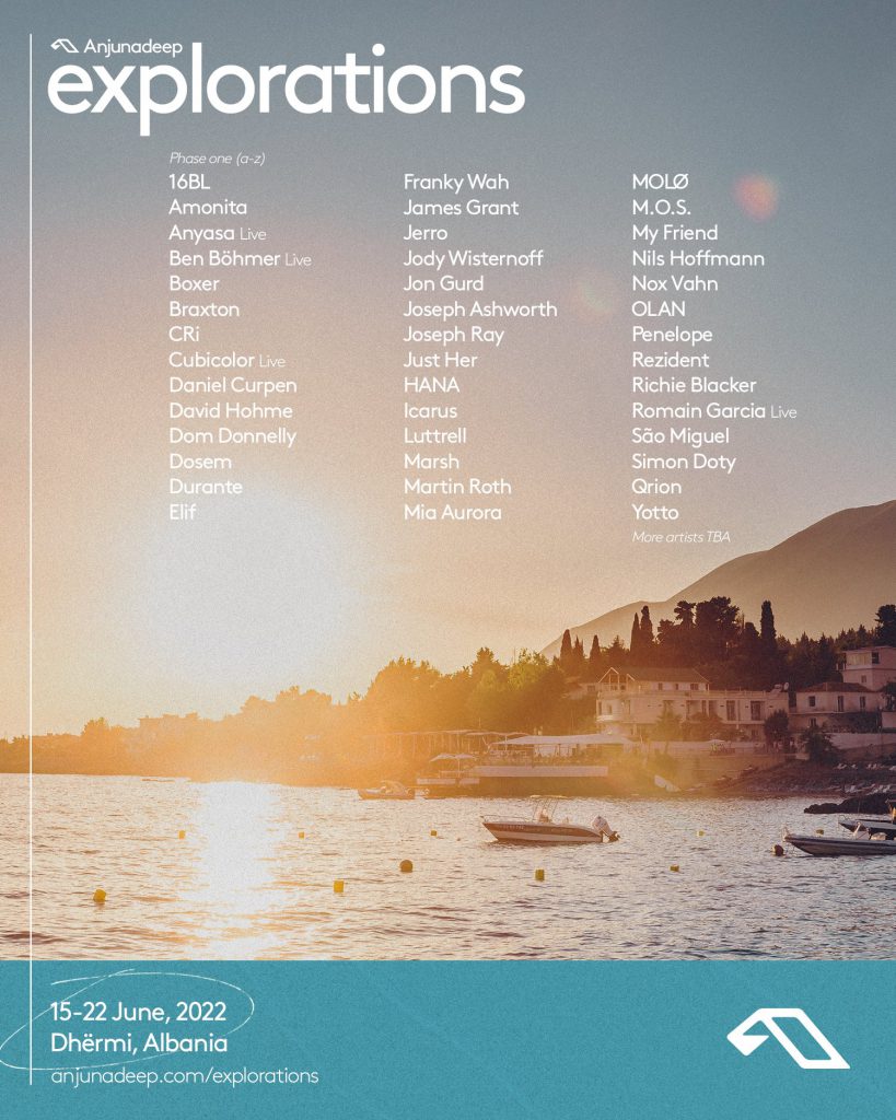 Anjunadeep Explorations 2022 - Lineup