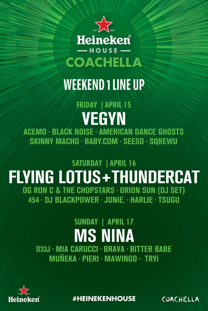 Heineken House Drops Their Lineup for Coachella 2022 EDM Identity