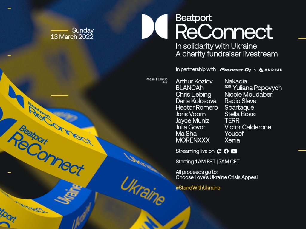 Beatport ReConnect In Solidarity With Ukraine Lineup