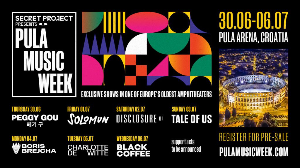 Secret Project Presents Pula Music Week 2022 - Lineup