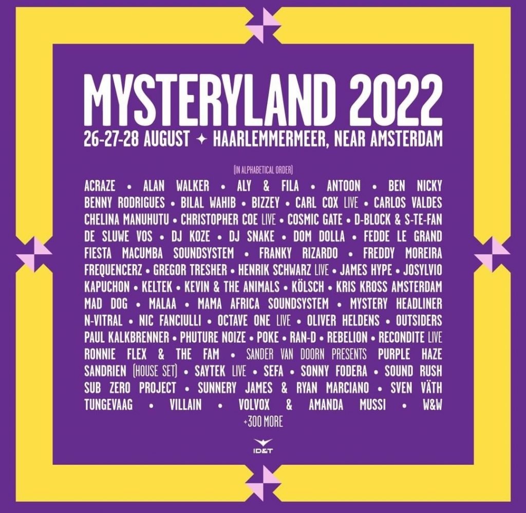 Mysteryland 2022 - Lineup