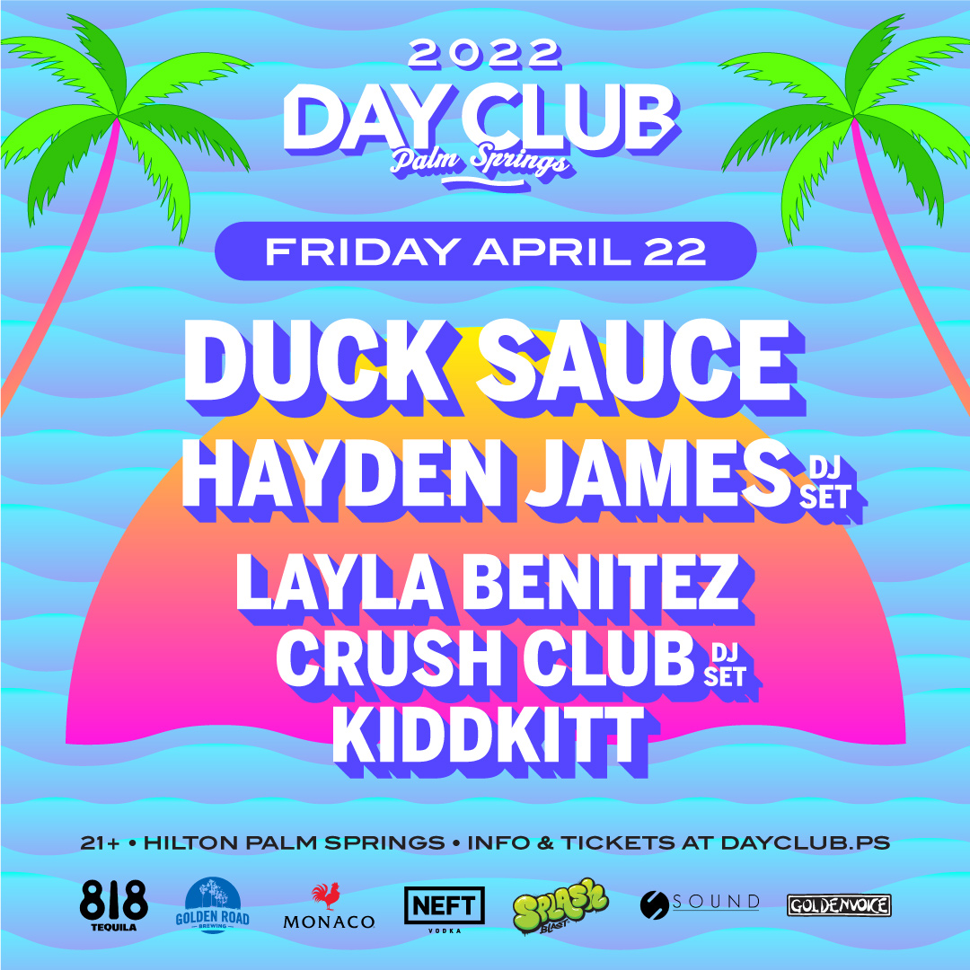 Day Club Palm Springs 2022 Weekend 2 Lineup - Sunday