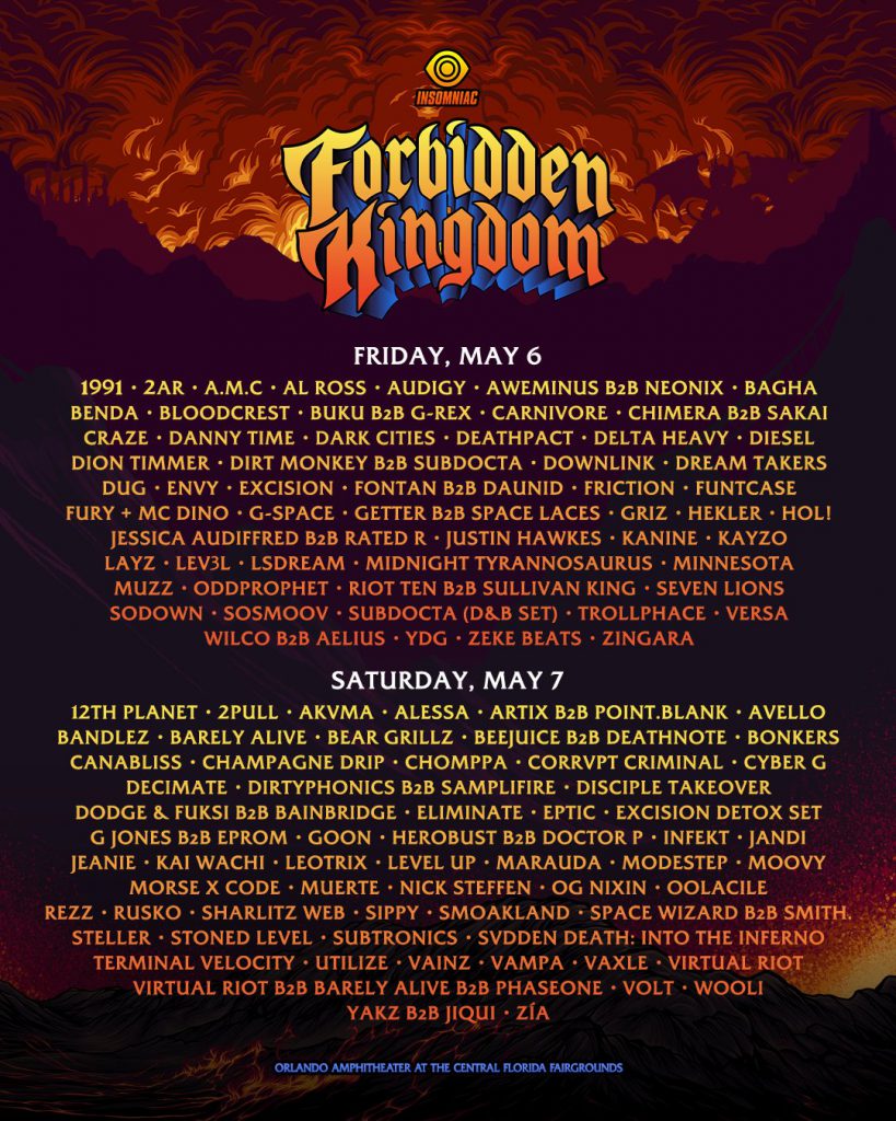 Forbidden Kingdom 2022 Daily Lineup