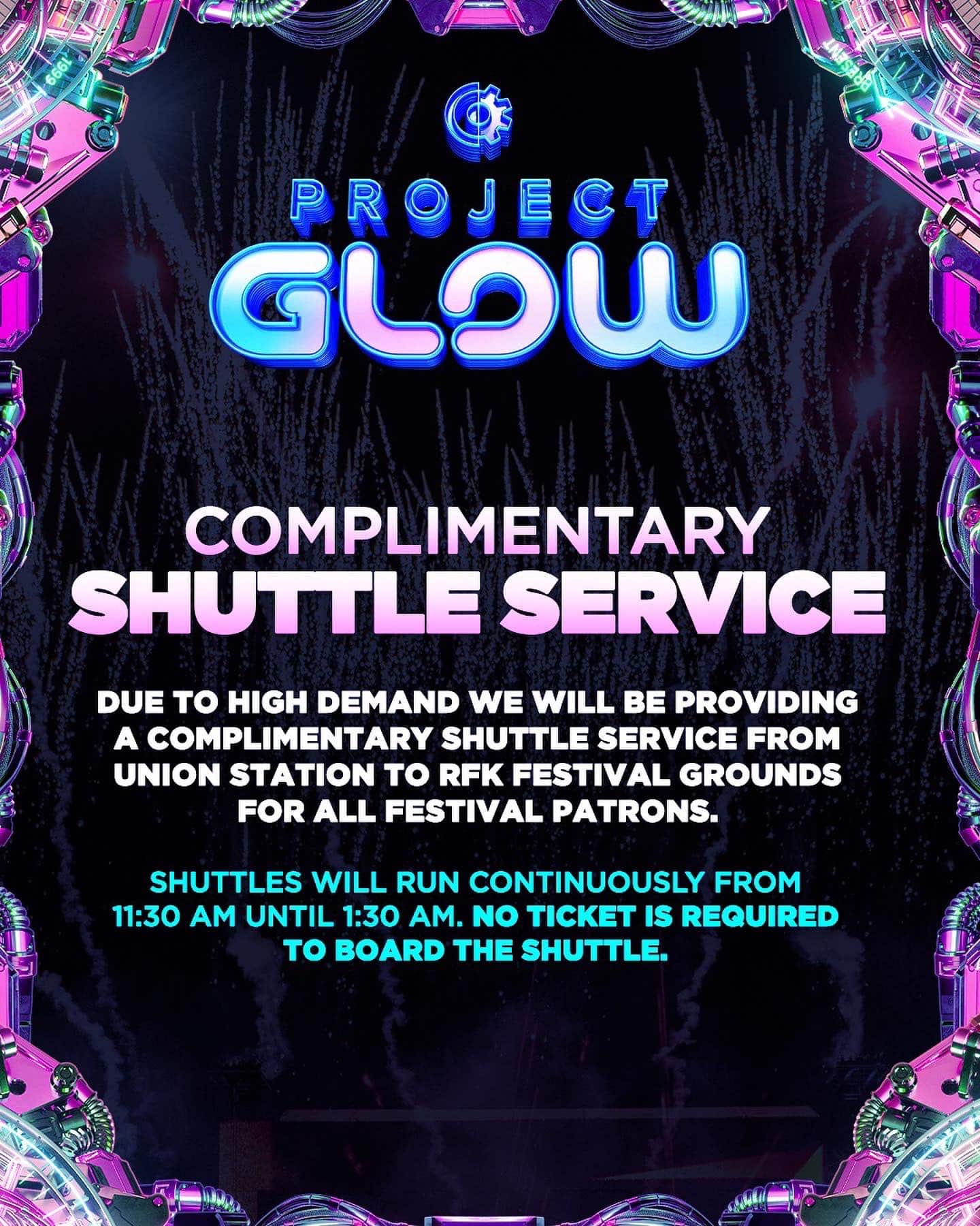 Project GLOW Festival 2022 Shuttle Info