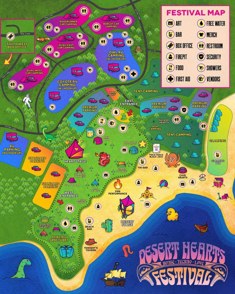 Desert Hearts Festival 2022 - Map
