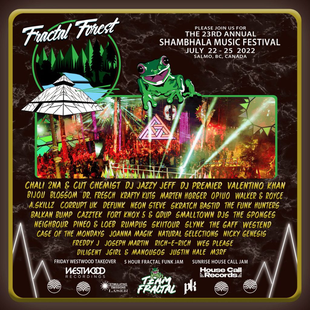 Fractal Forest Stage Lineup Shambhala 2022