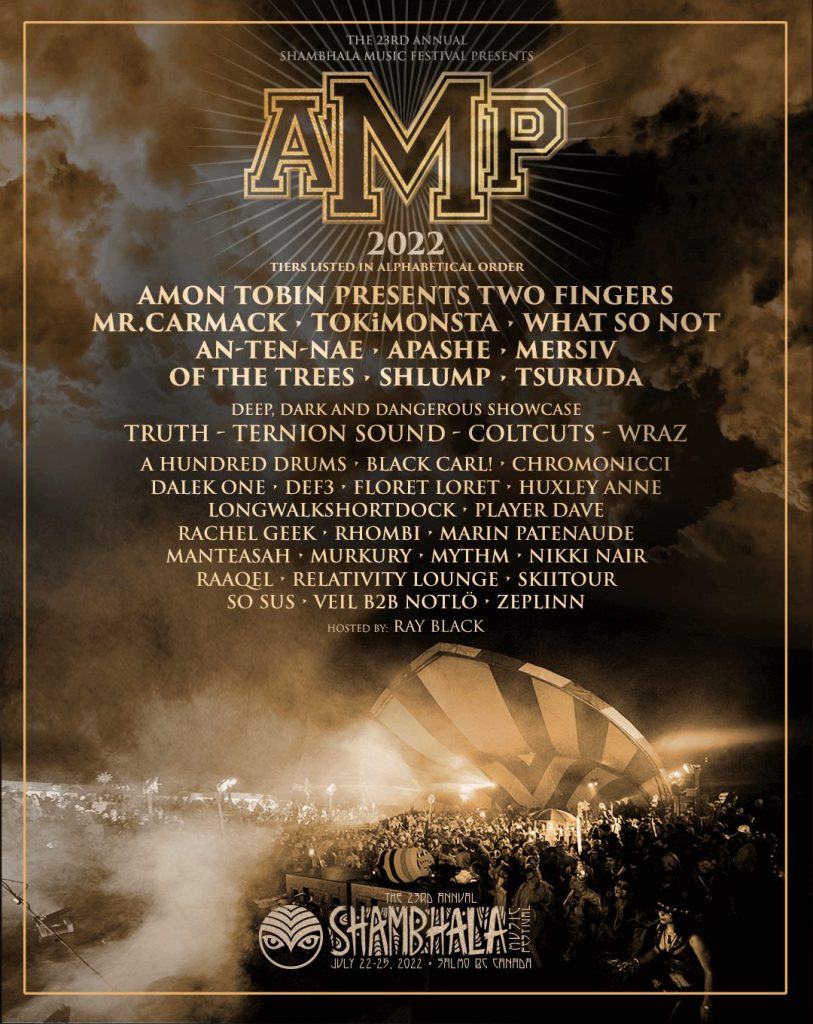 AMP Stage Lineup Shambhala 2022