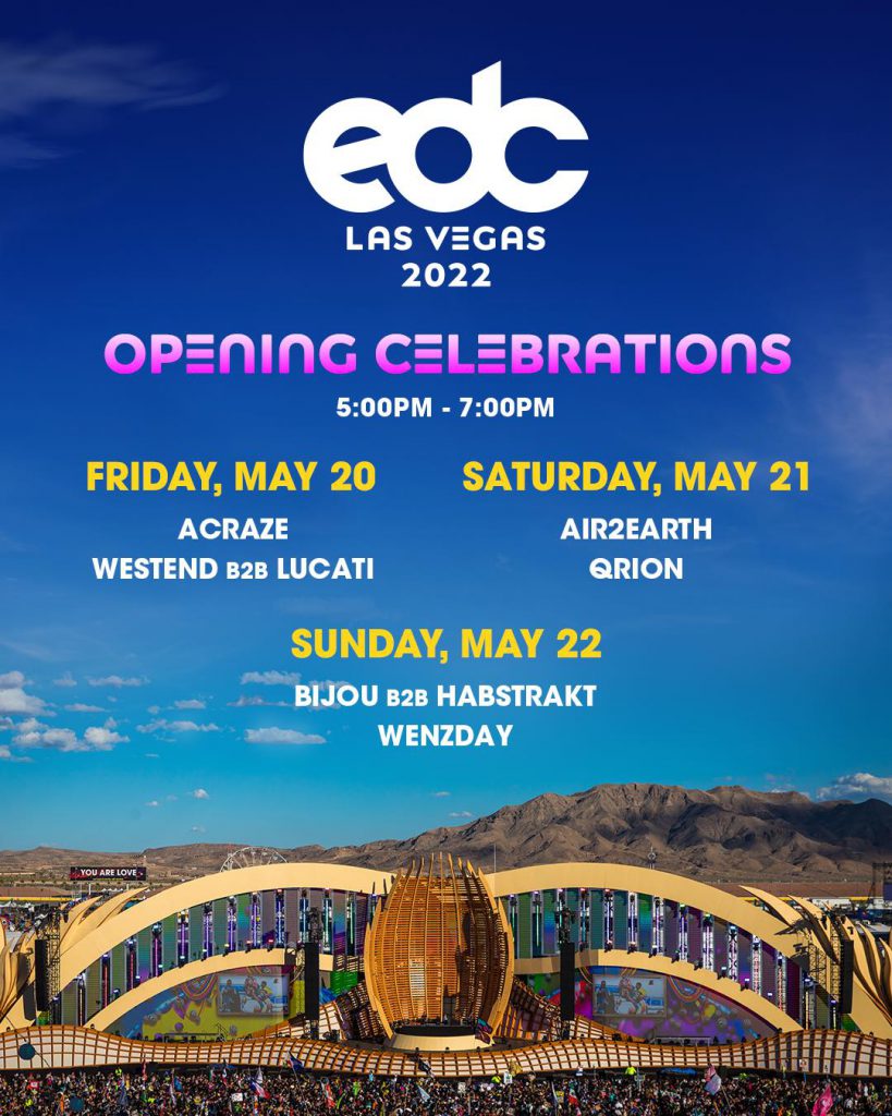 EDC Las Vegas 2022 Opening Ceremonies