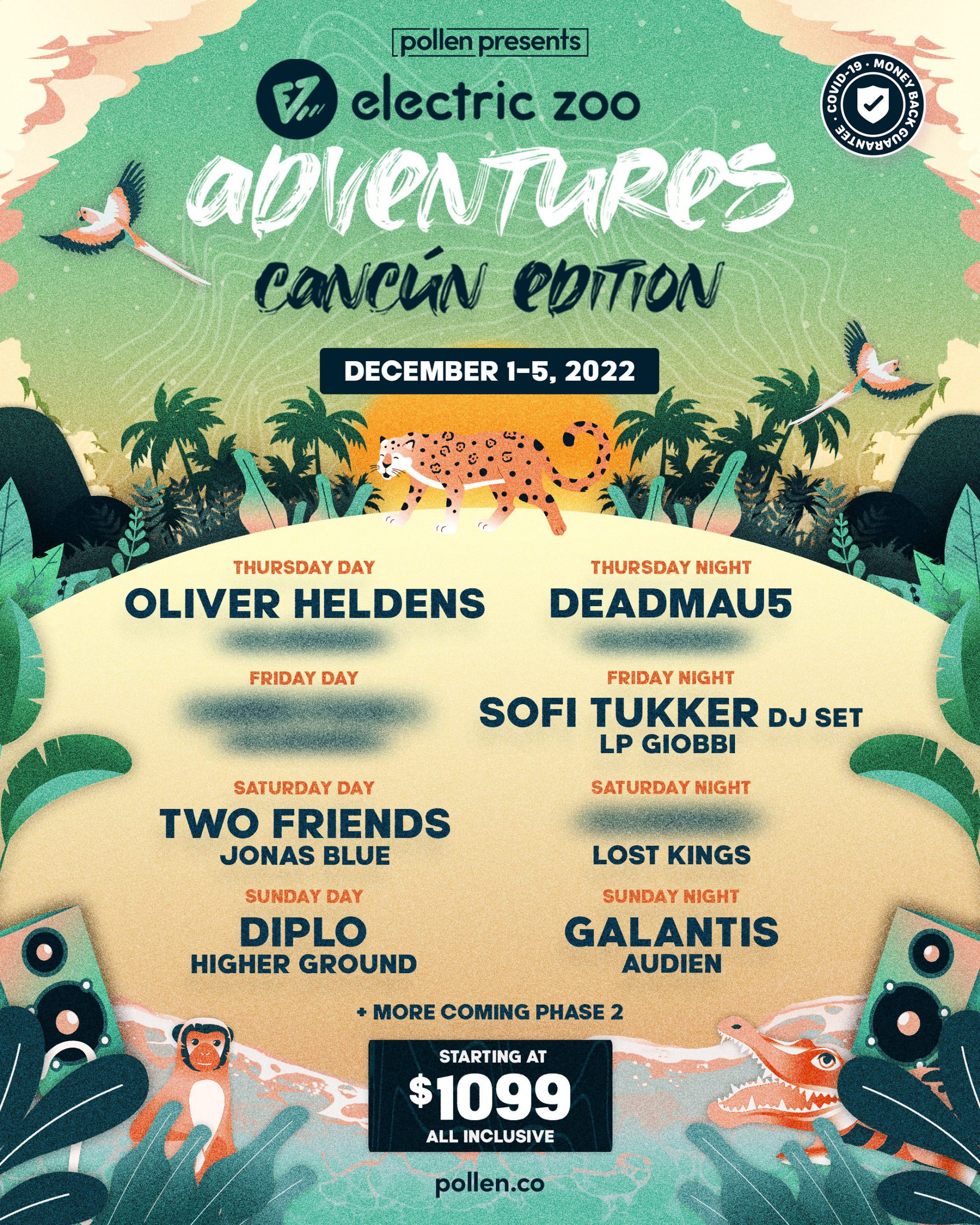 Electric Zoo Adventures Cancún Drops Initial Lineup for 2022 Edition