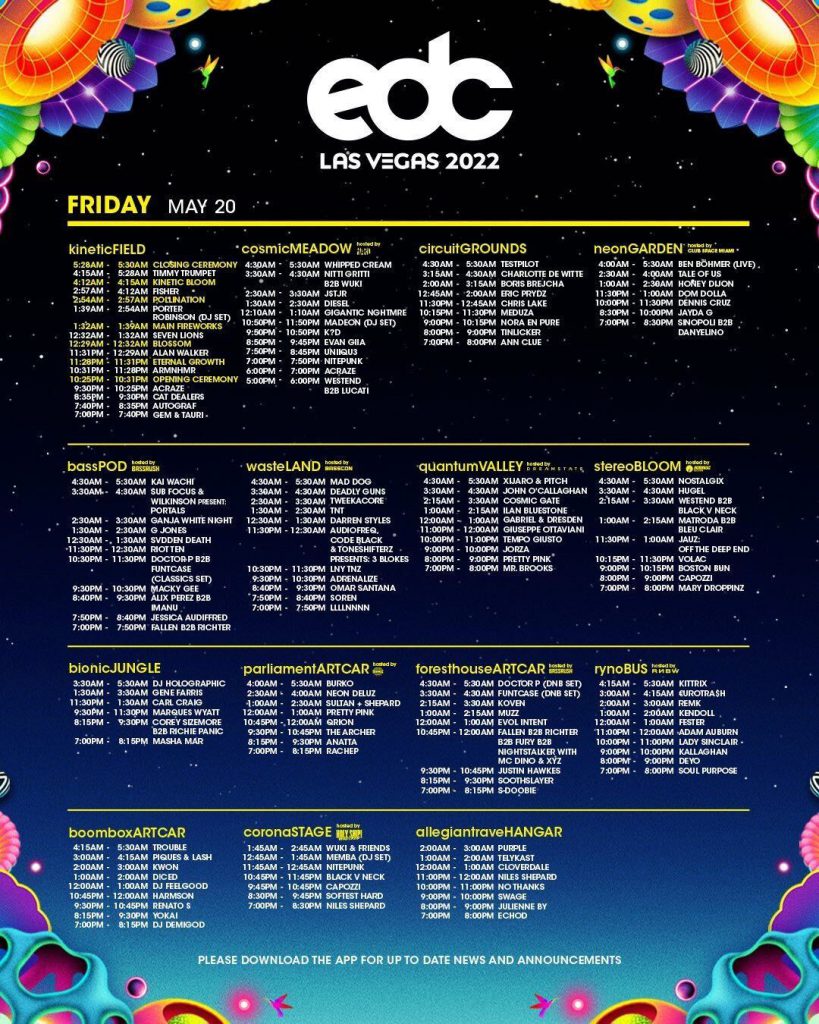 Edc Las Vegas 2024 Lineup By Stage Ranee Casandra