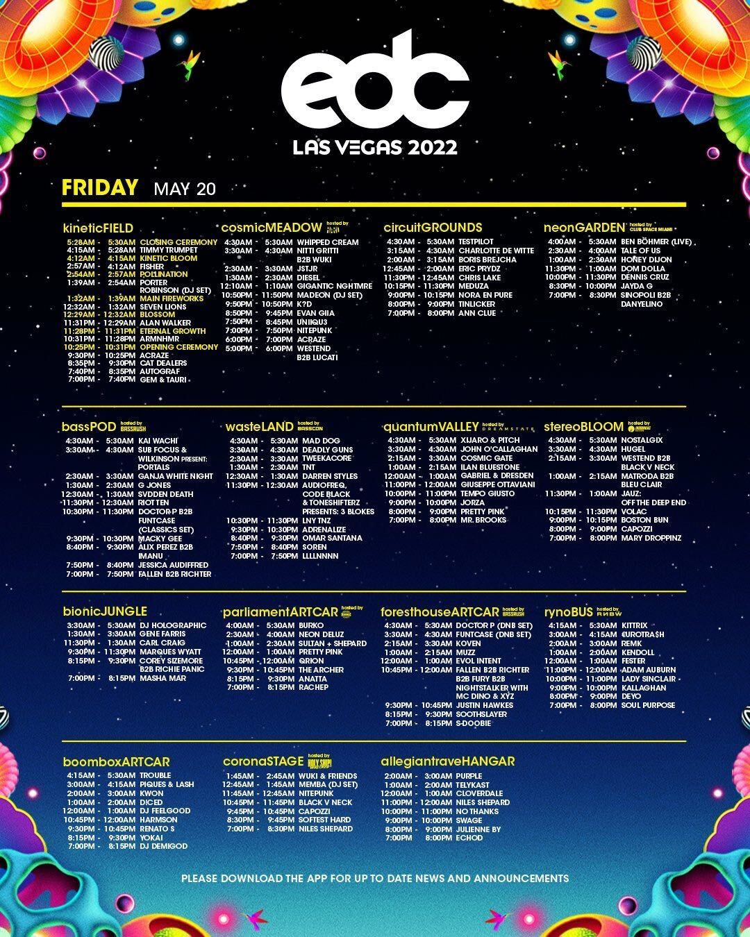 EDC Las Vegas 2022 Live Stream Schedule & Info EDM Identity