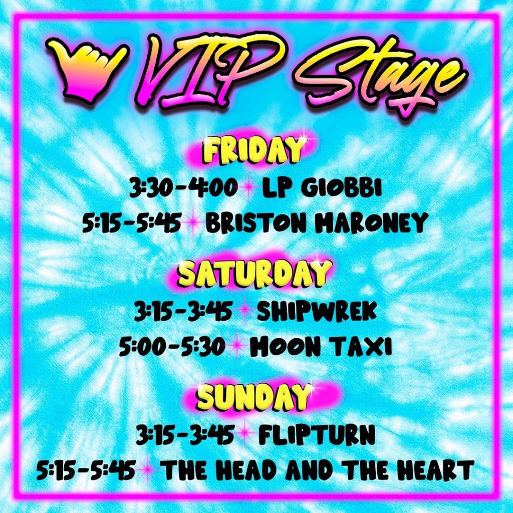 Hangout Fest 2022 Set Times - VIP Stage