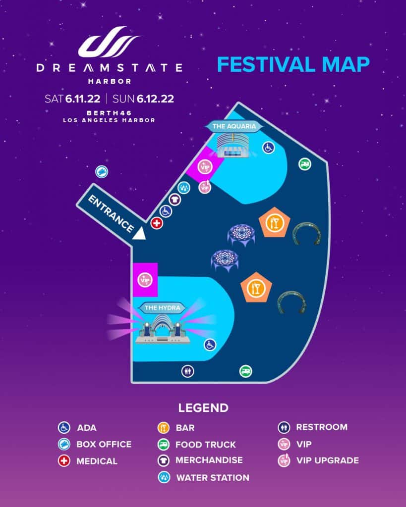 Dreamstate Harbor 2022 - Venue Map