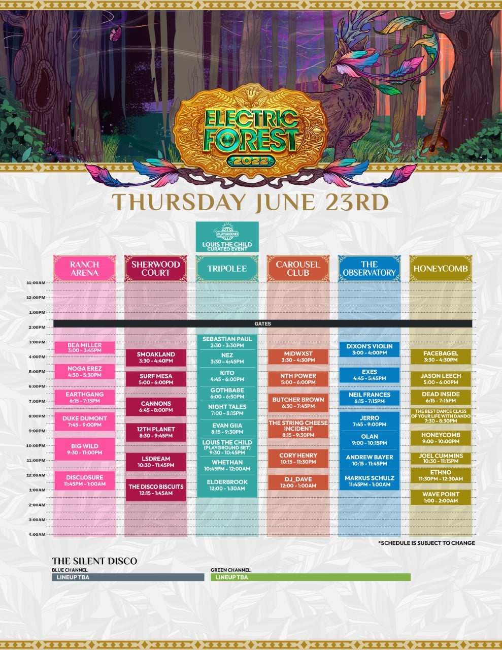 Electric Forest 2022 Set Times, Festival Map, and Essential Info EDM