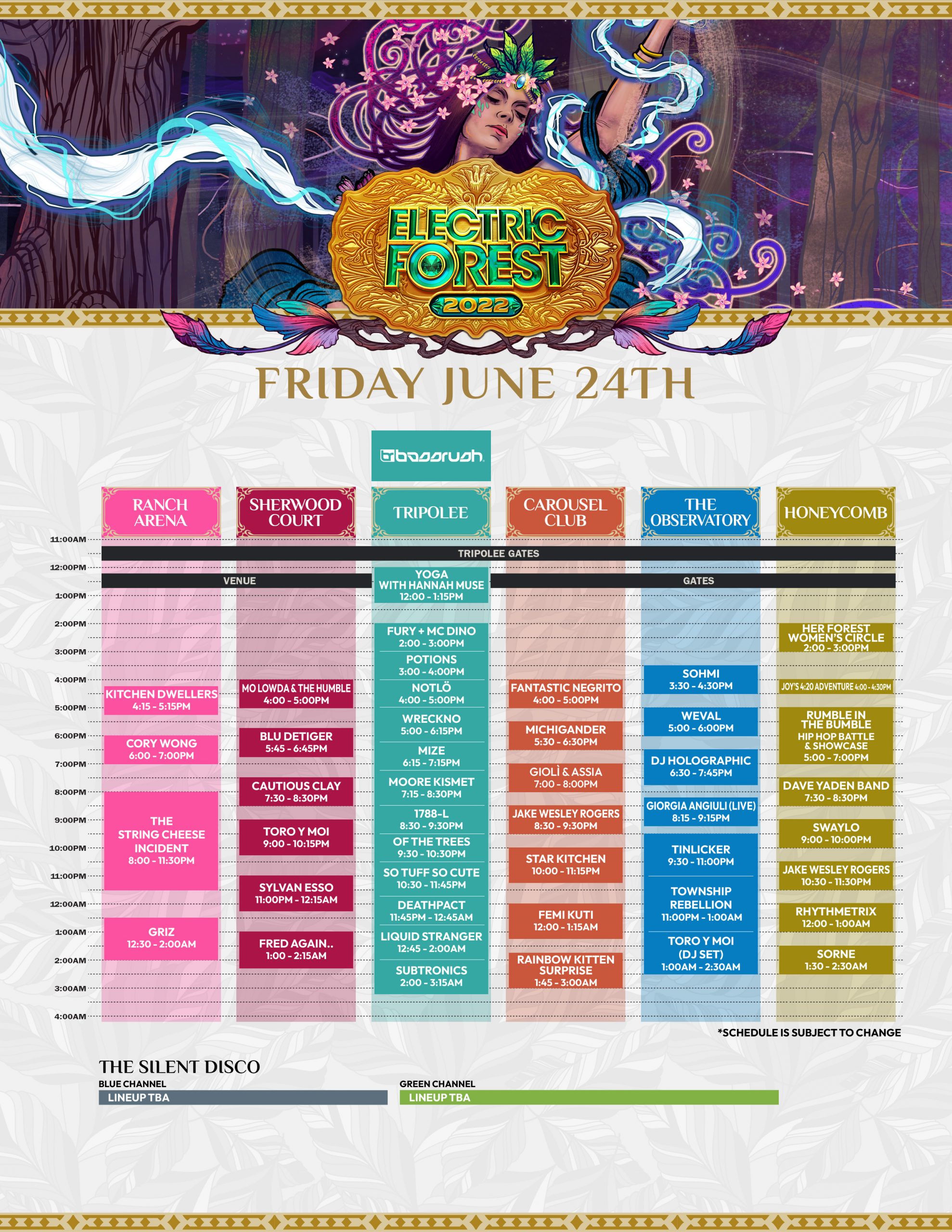 Electric Forest 2022 Set Times, Festival Map, and Essential Info EDM
