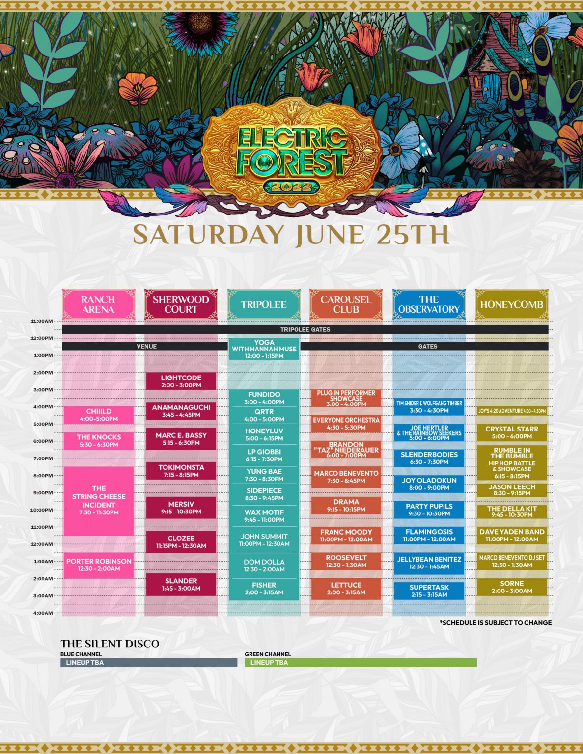 Electric Forest 2022 Set Times, Festival Map, and Essential Info EDM