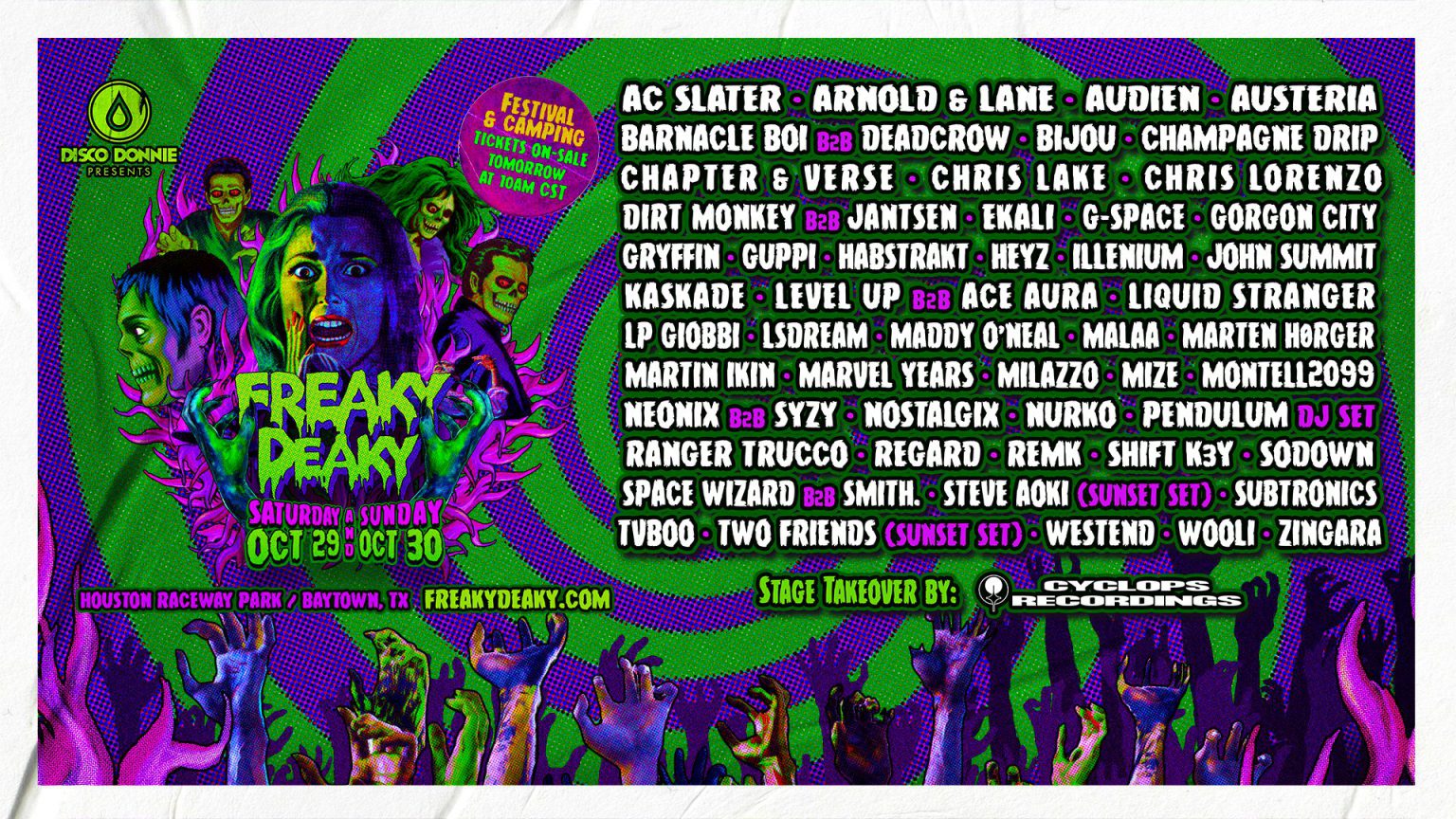 Freaky Deaky Drops Lineup for Halloween Weekend 2022 EDM Identity