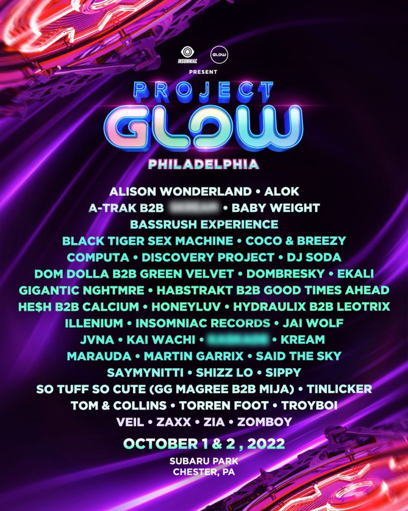 Project GLOW Announces Lineup for Debut in Philadelphia EDM Identity