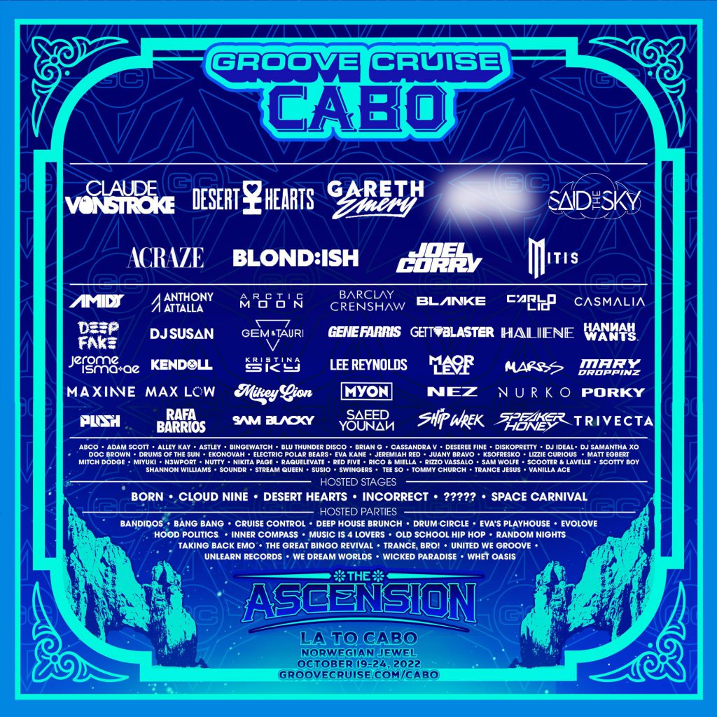 Groove Cruise Cabo 2022 Phase 1 Lineup