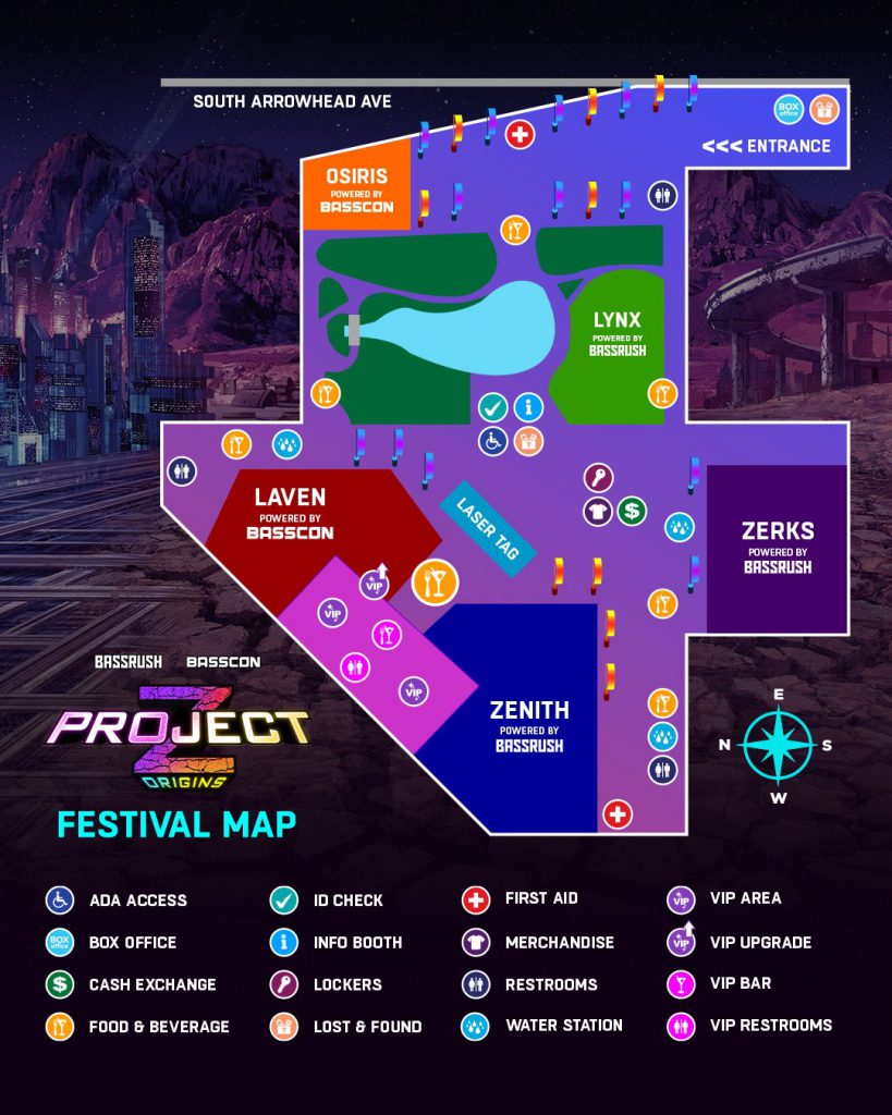 Project Z 2022 festival map