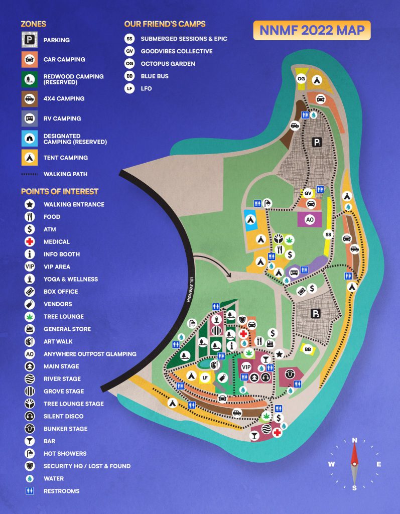 Northern Nights Music Festival 2022 - Festival Map