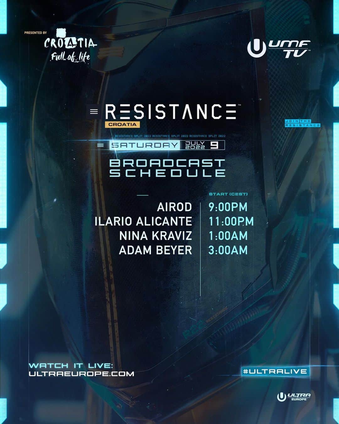 #RESISTANCE Croatia 2022 Live Stream Schedule - Saturday